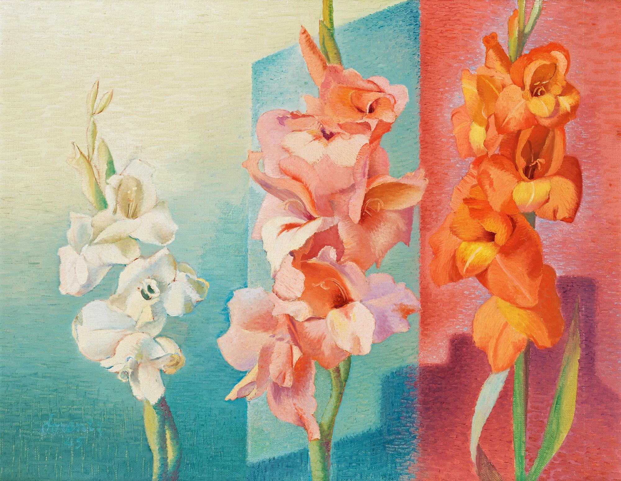 Waldemar Lorentzon, WALDEMAR LORENTZON, oil on canvas, signed Lorentz and dated -45. On verso signed Waldemar Lorentzon and dated 1945.