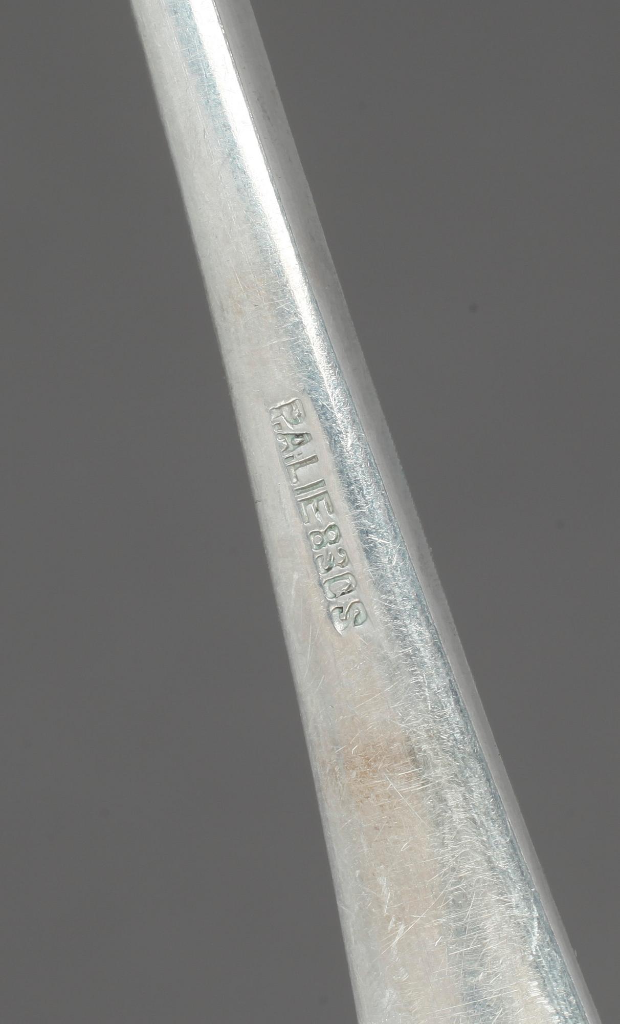 PARTI SKEDAR, silver, mest Norge och P.A. Lie, David Andersen, K. Bingen, 1800-1900-tal. Tot ca 1300 gram.