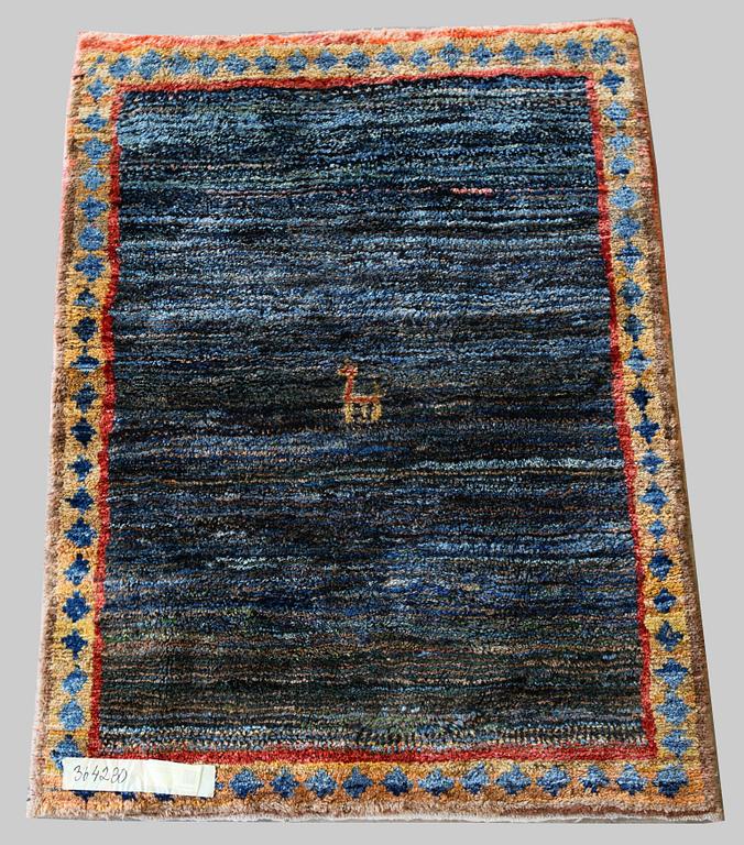 GABBEH, persisk, figural, ca 150 x 110 cm.