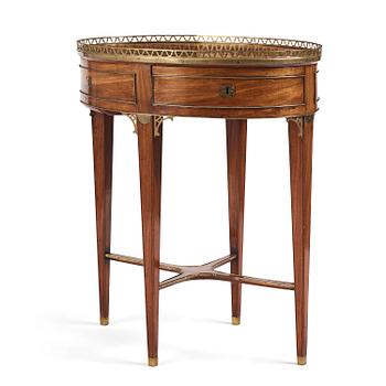36. A late Gustavian mahogany  and gilt-brass table in the manner of C. D. Fick, Stockholm late 18th century.