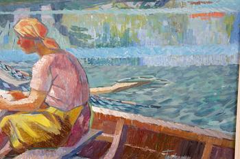 TORHAMN, GUNNAR, olja på pannå, sign.