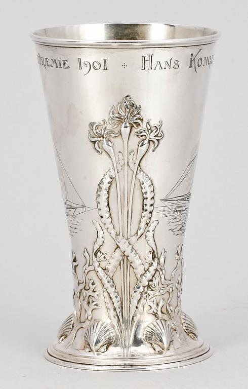 KUNGLIG PRISPOKAL, sterlingsilver, Michelsen, Köpenhamn 1899. Vikt ca 530 gram.