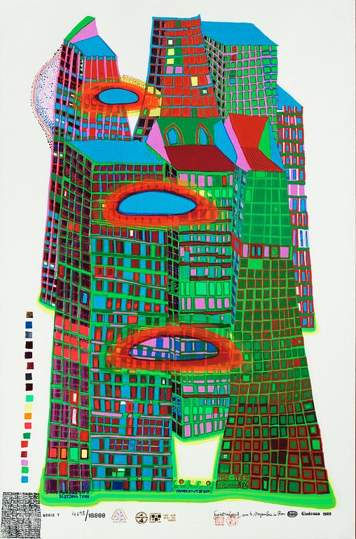 Friedensreich Hundertwasser, "Good Morning City - Bleeding Town".