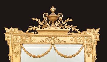 A gilded later 19th century mirror.