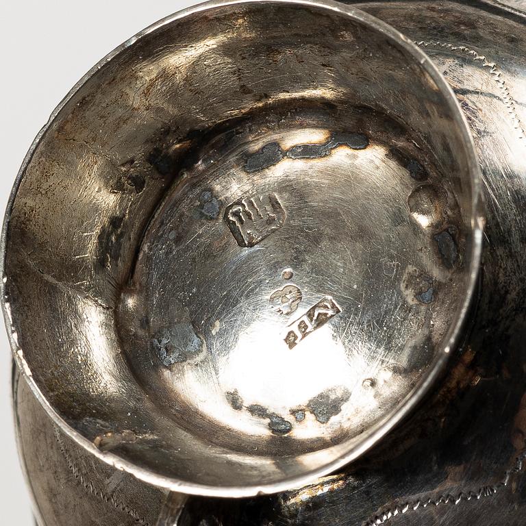 Supkoppar, 4 st, silver, Sverige 1800-1900-tal.