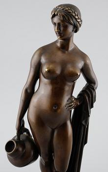 UNIDENTIFIED ARTIST, sculpture, bronze, marked "AKT.GES. H. Gladenbeck u. Sohn", around year 1900.