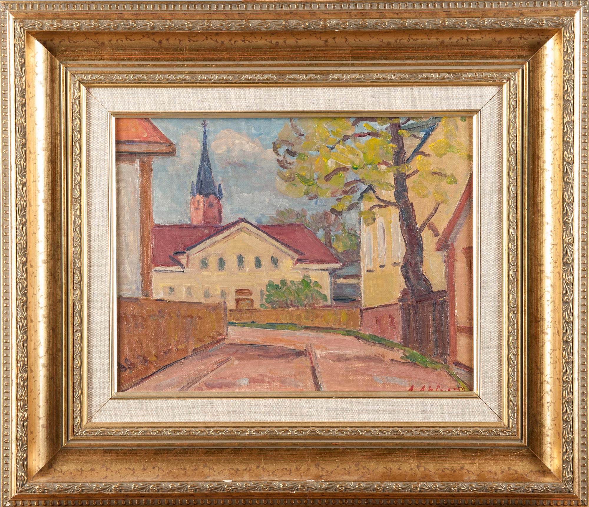 AARNO AHTAJA, olja på skiva, signerad och daterad -59.