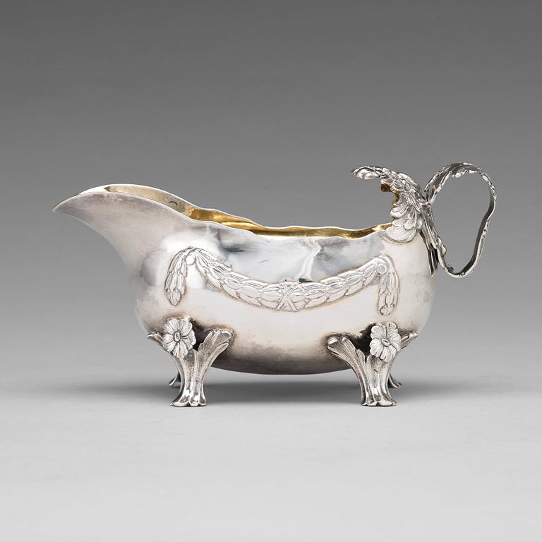 Lars Boye, gräddsnäcka, silver, Stockholm, 1772, rokoko.