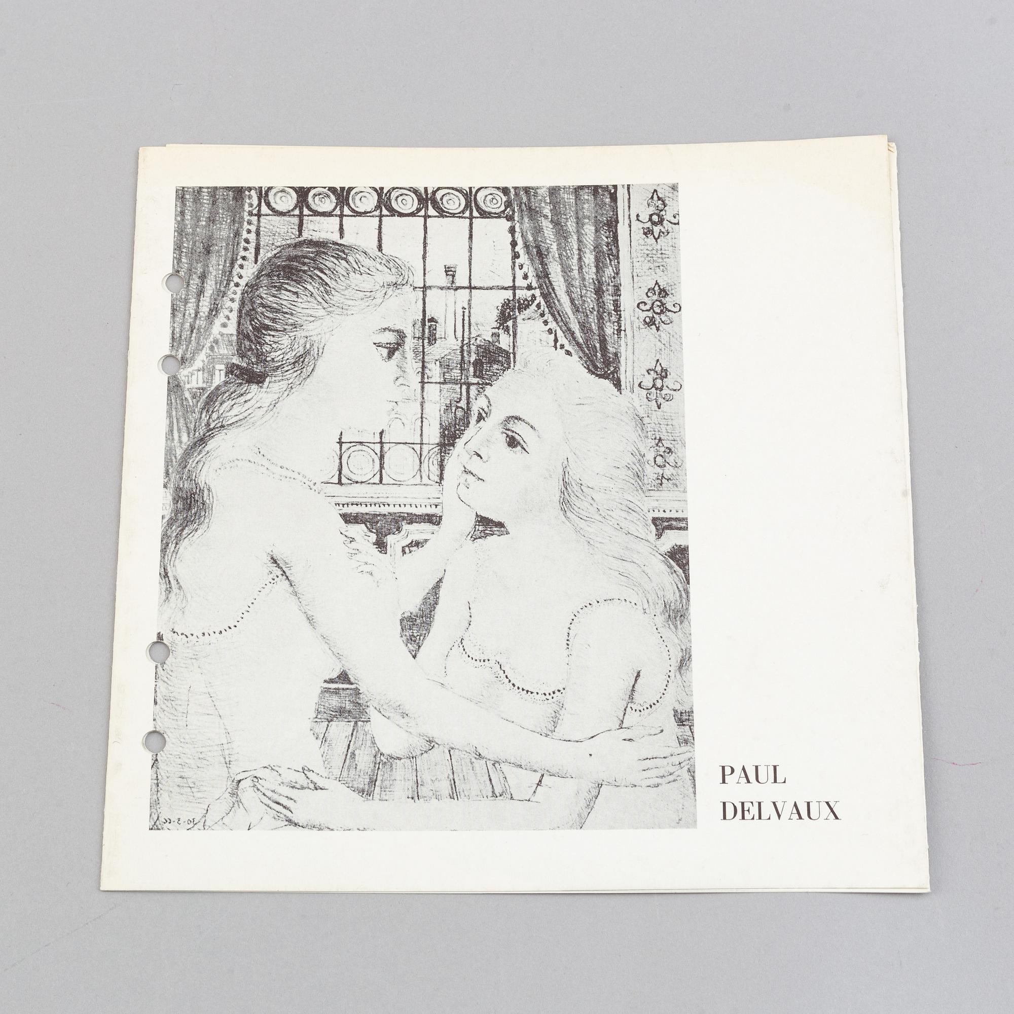 Book with lithograph, Paul Delvaux "Oevre gravé", 1976.