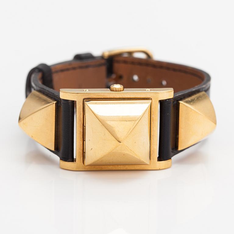 Hermes Medor, wristwatch, 23 x 23 mm.