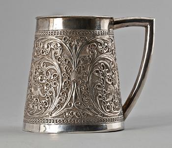 STOP, sterlingsilver. Svenska importstämplar, Asien 1900-talets första hälft. Vikt ca 200 gram.