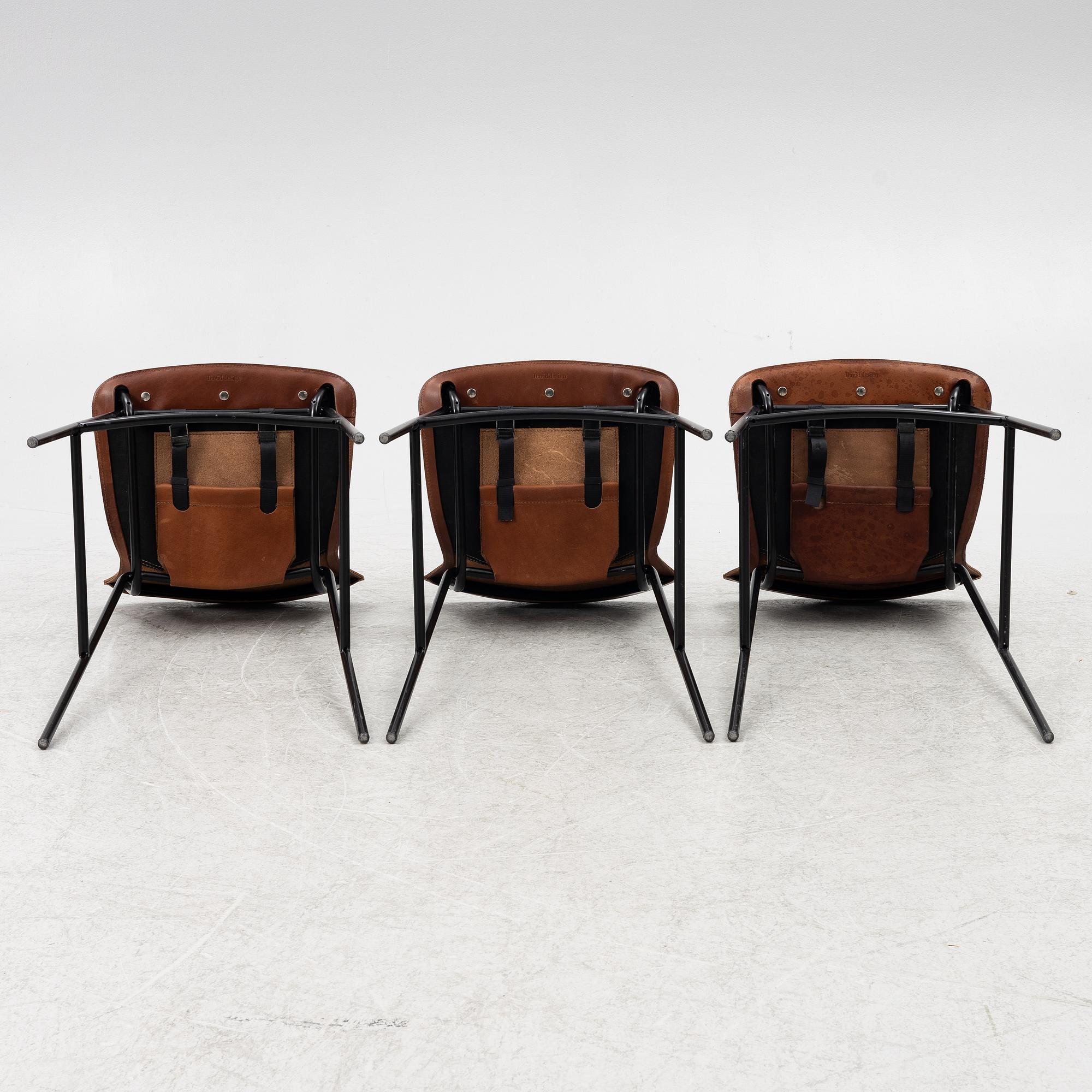 Axel Bjurström, barstolar, 3 st, "Hammock", David Design.