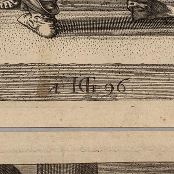 Four coppel plates after Hendrick Goltzius, later prints, 17th/18th century.