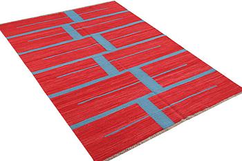 A rug, Kilim, modern design, c. 243 x 173 cm.