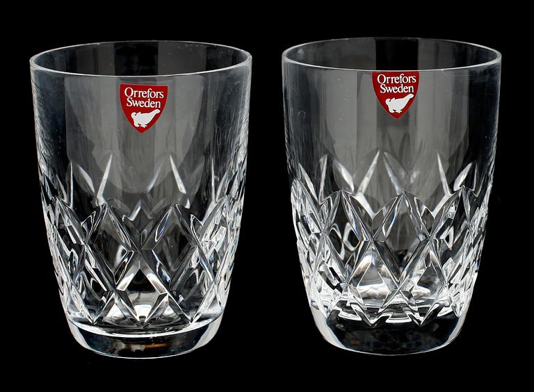 SELTERGLAS, 12 st, "Karolina", Orrefors.