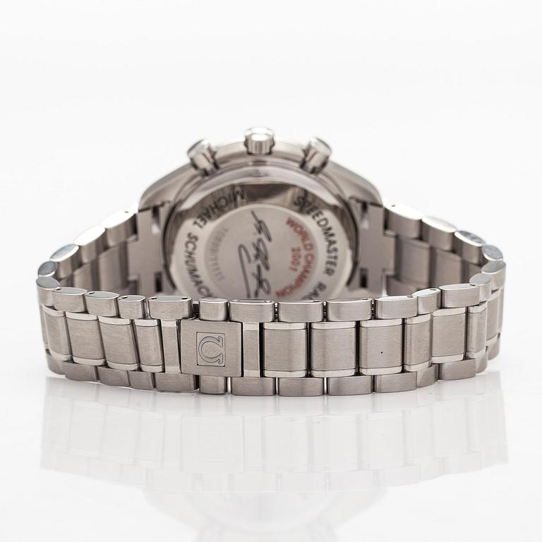Omega, Speedmaster, Racing, "Michael Schumacher World Champion 2001", Limited Edition, rannekello, 39 mm.