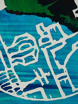 Christian Cavallin, acrylic on panel, signed and date 1989 on verso.