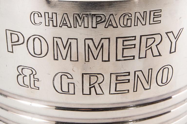 A French advertising Champagne cooler for Pommery & Greno, 20th century.