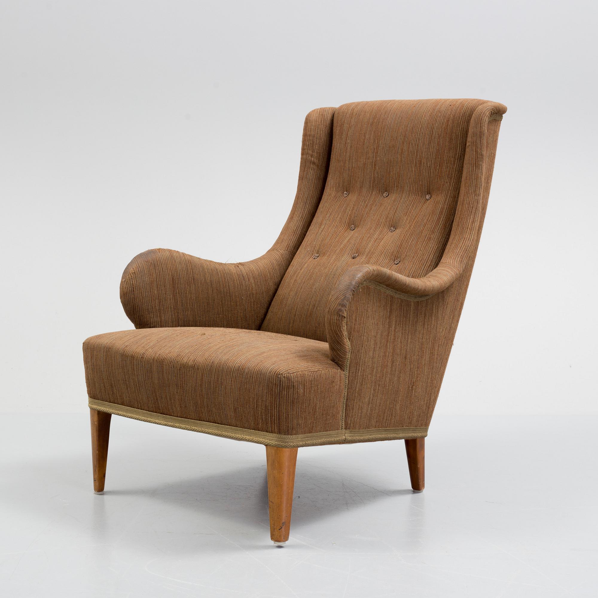 CARL MALMSTEN, armchair, "Oscar", second half of the 20th century. Signed CM.