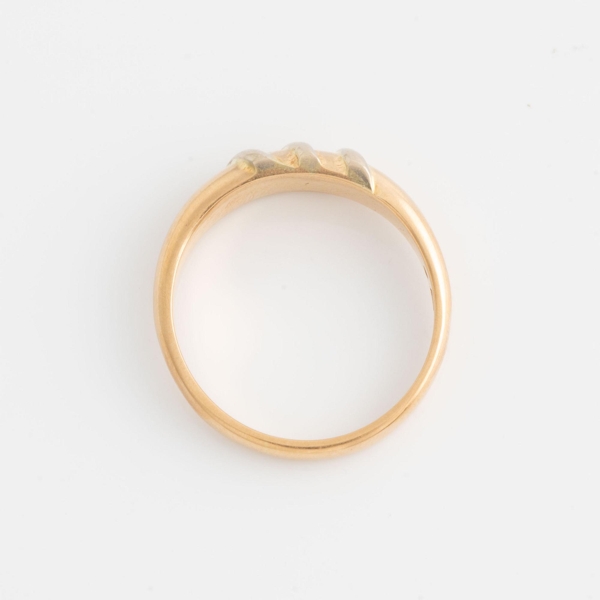 Ring 18K two-tone gold.