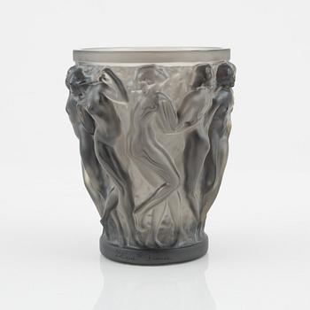 René Lalique, a glass vase, 'Bacchantes', France, signed.