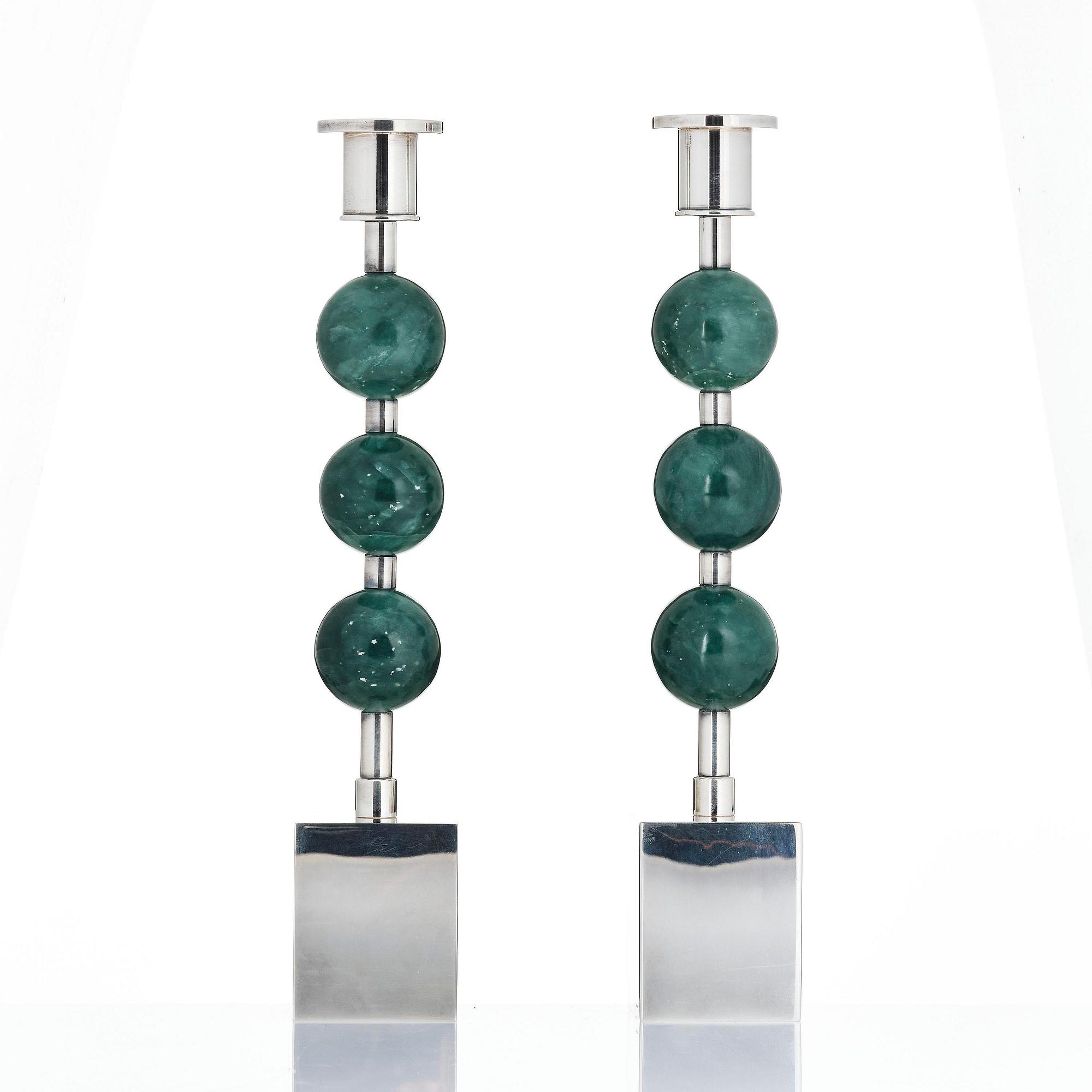Sigurd Persson, Candlesticks, a pair, “Tre Kulor”, Sigurd Persson Design.