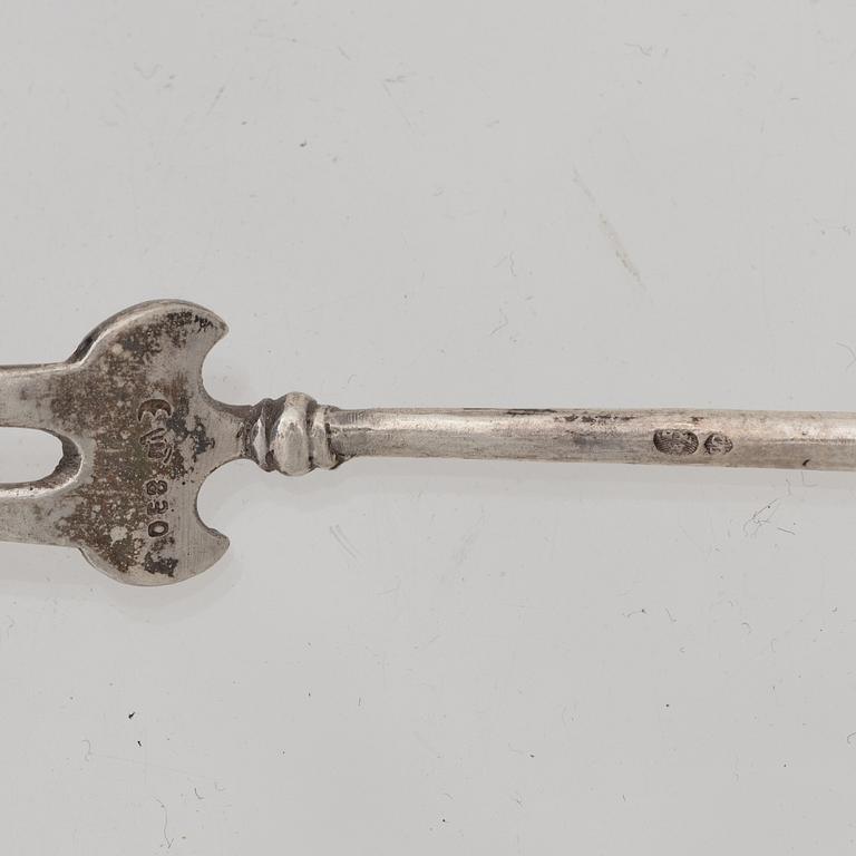 Cutlery, 9 pieces, silver, 19th-20th century.