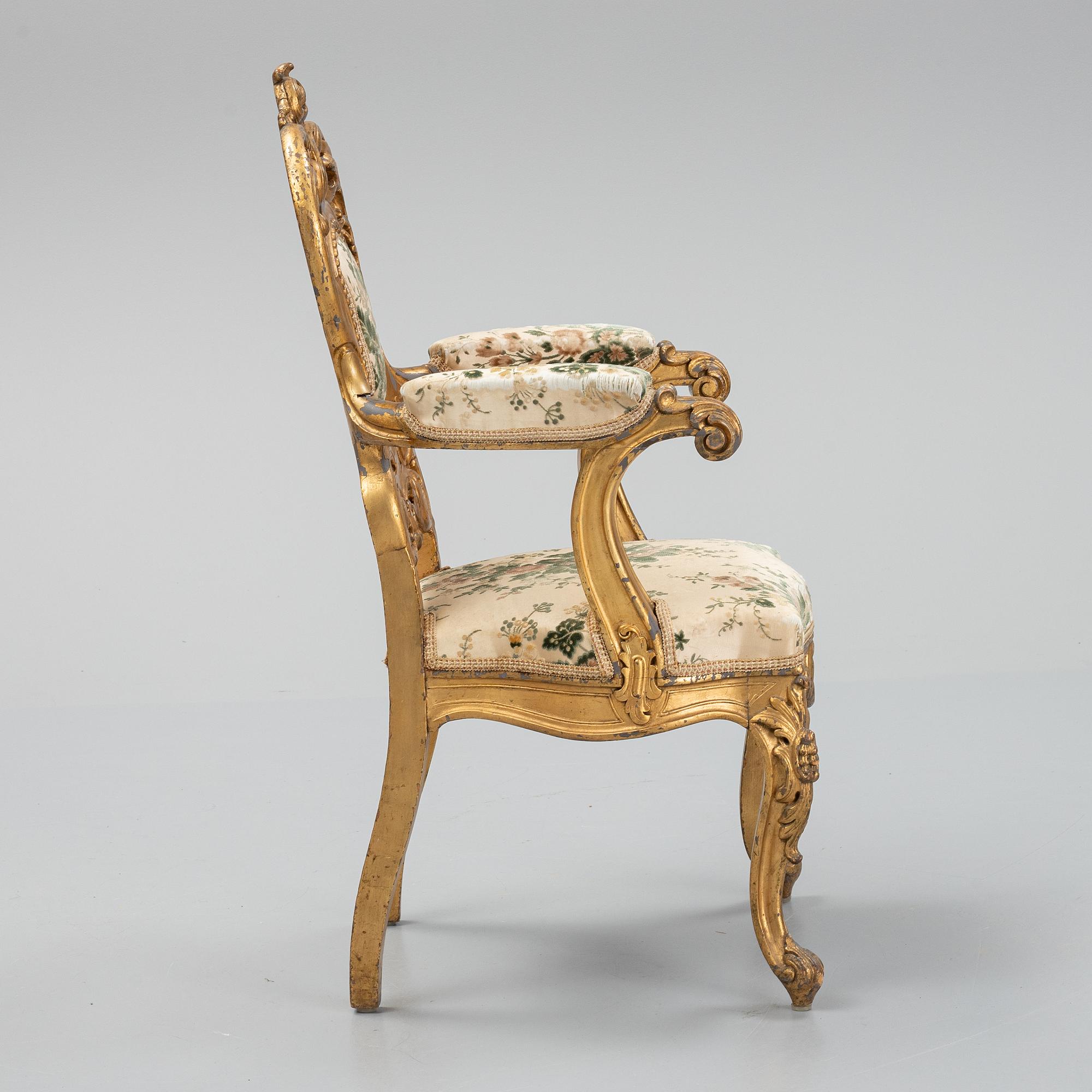 A south European Baroque style chair, late 19th Century.