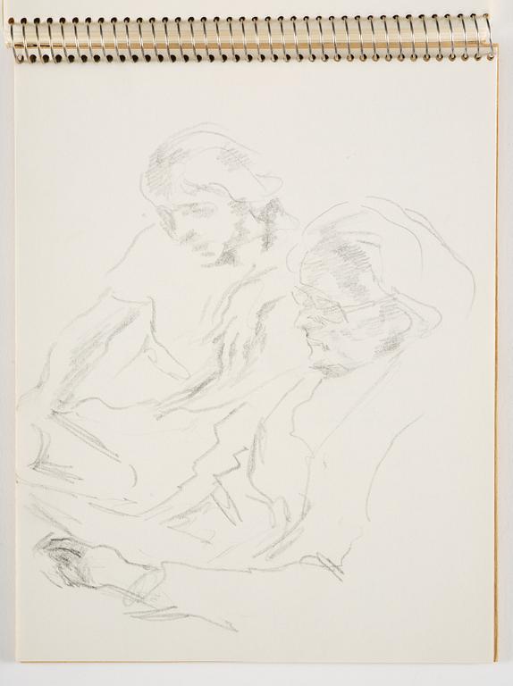 Lotte Laserstein, Sketchbook with approximately 42 drawings, of which 1 is signed.