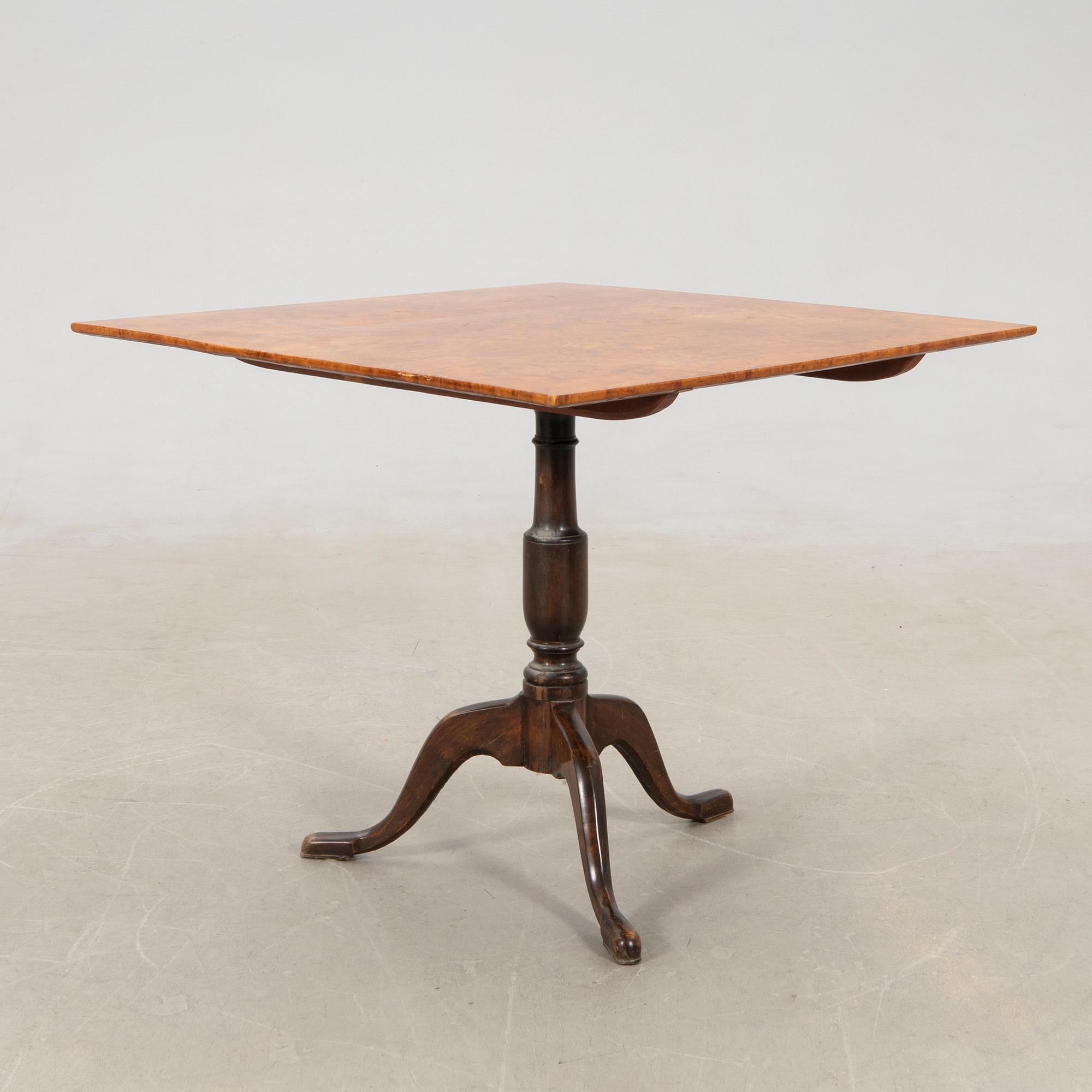 Fällbord, Mälardalen omkring 1800.