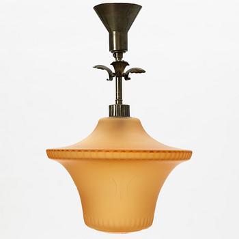 Harald Notini, taklampa, modell "6607", Arvid Böhlmarks Lampfabrik, 1930-tal.