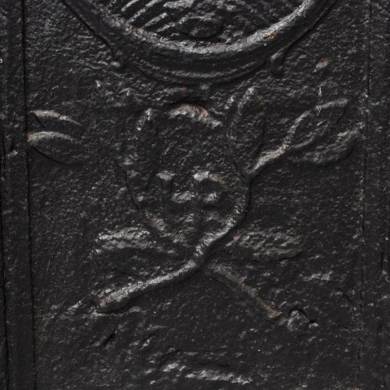 SÄTTUGNSPLATTOR, ett par, gjutjärn, sent 1700-tal till tidigt 1800-tal.
