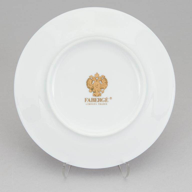 Four porcelain small dishes "Fabergé" from Limoges France.