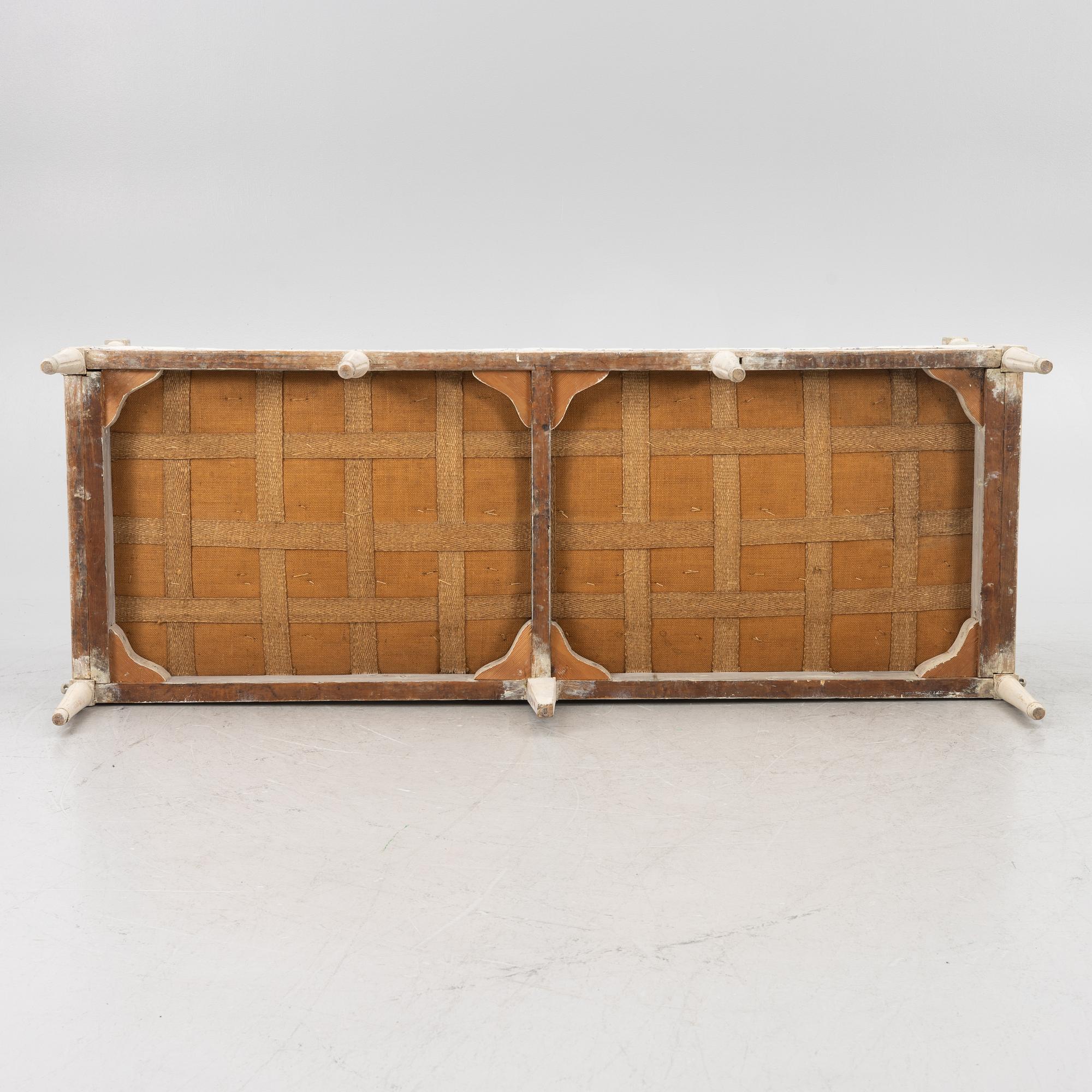 A Gustavian style painted sofa, 19th Century.