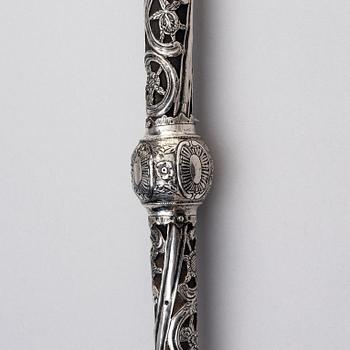 A staff of office (insignia), silver, Netherlands, dated 1793.