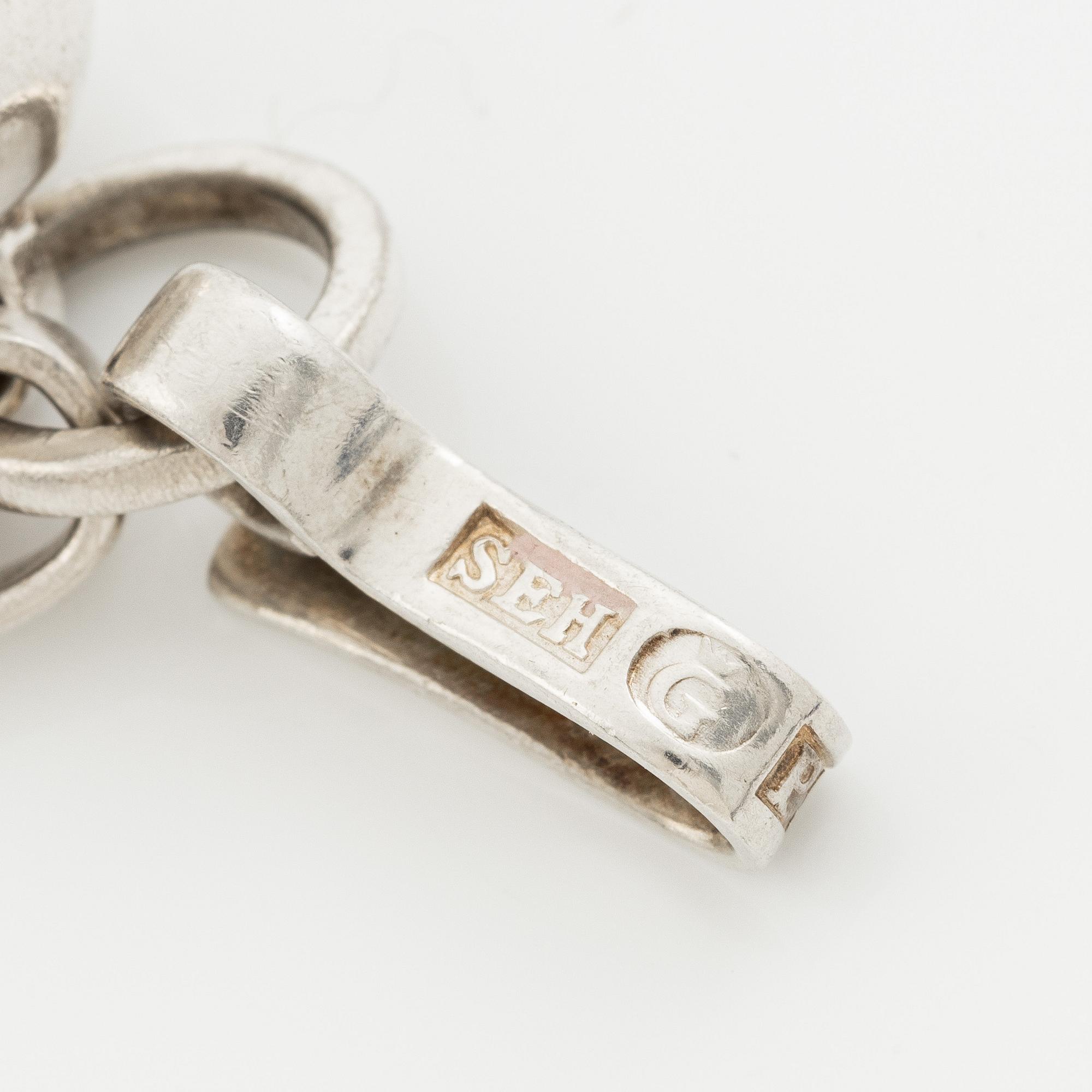 Sven-Erik Högberg, bracelet with charm, silver, Gothenburg 1965.