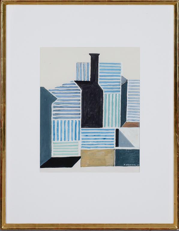 OLLE NYMAN, gouache, signerad och daterad -82.