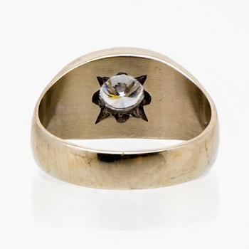 Ring 18K whitegold 1 brillian-cut diamond approx 0,50 ct,
approx G-H VS.