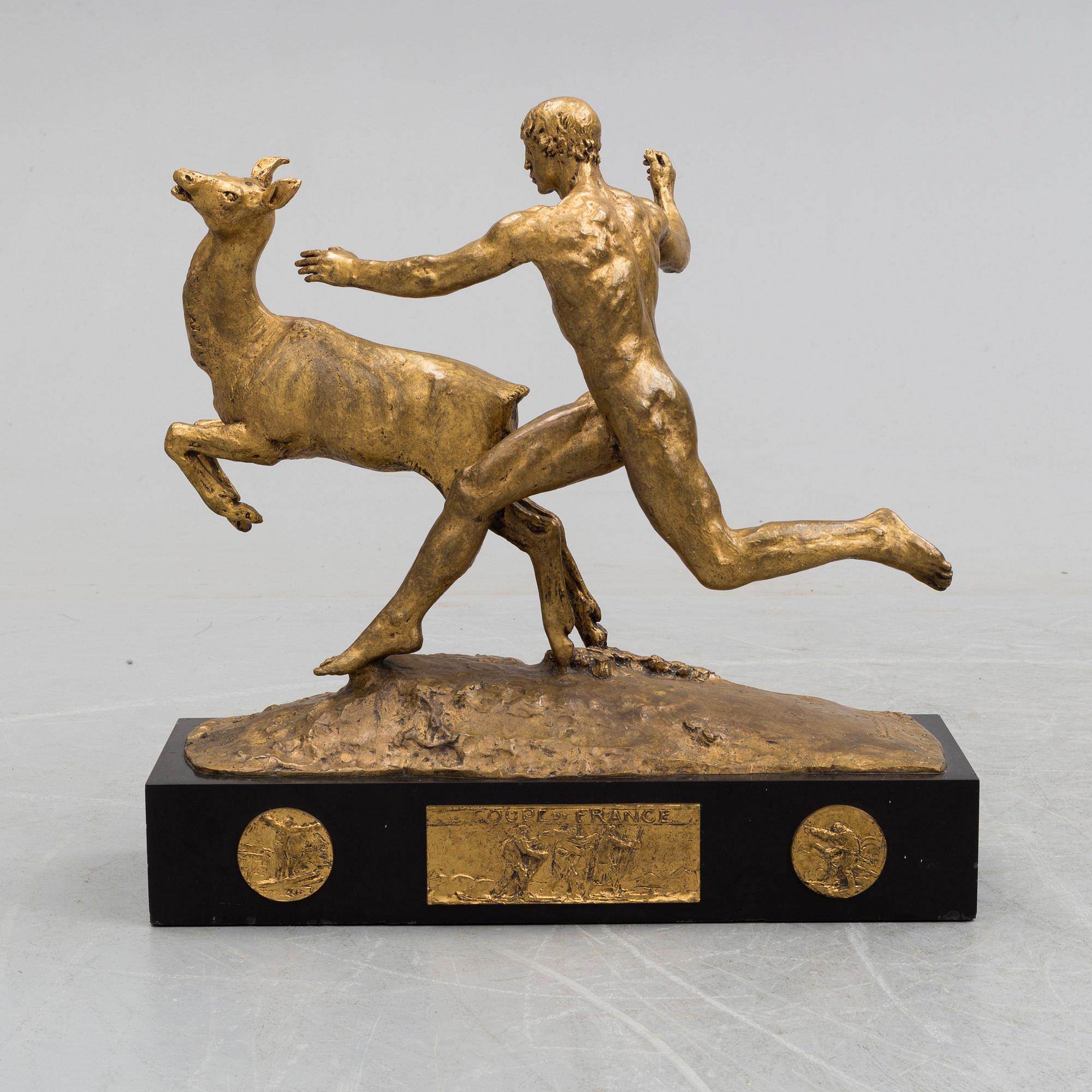 A Paul Landowski bronze sculpture signed Landowski and dated 1922.