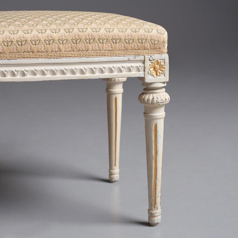 Taburetter, ett par,  av Erik Öhrmark (mästare i Stockholm 1777-1813), Gustavianska.