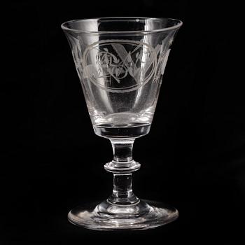 SPETSGLAS, 6+2 st. 1800/1900-tal.