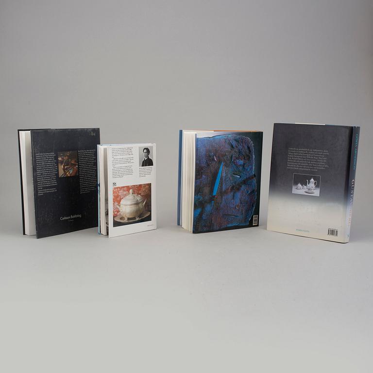 4 books on Swedish glass and porcelain.