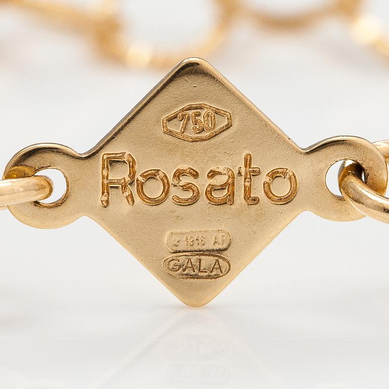 Rosato, An 18K gold brecelet with enamel.