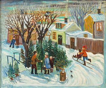 Elis Ryberg, "Julgransförsäljning, Ystad".