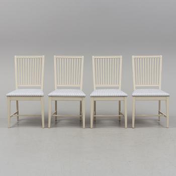 STOLAR, fyra stycken, gustaviansk stil, Leksand modell, 1900-talets slut.