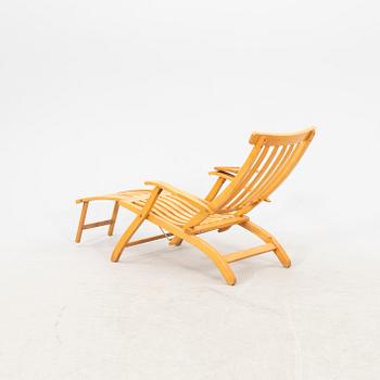 A wooden deck chair later part of the 20th century.