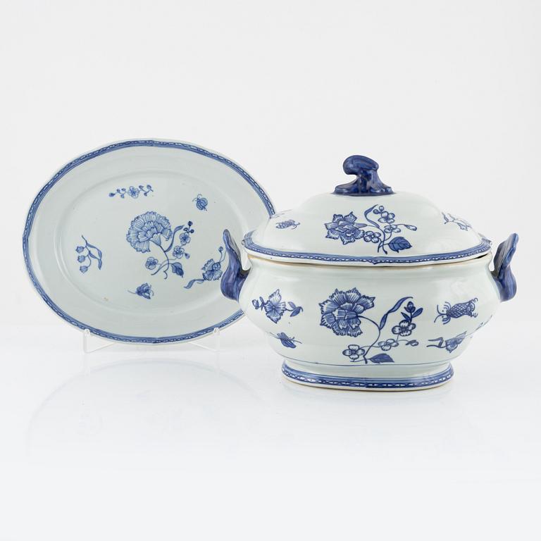 A 'Nejlika' porcelain tureen with cover, from IKEAs' 18th century series, 1990's.