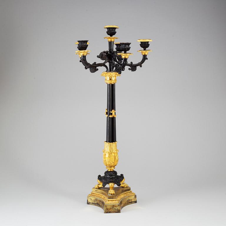 A late empire candelabrum, late 19th century.