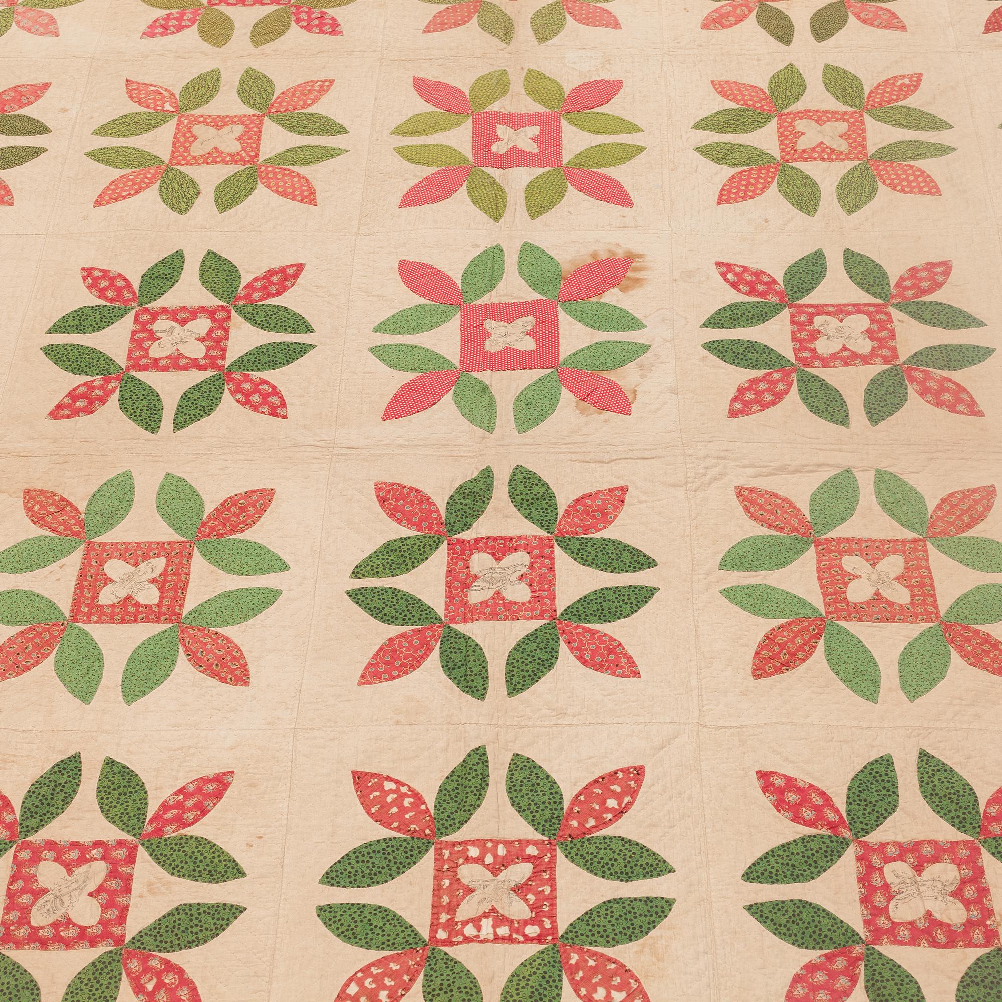 BRUDTÄCKE, lapptäcke, ca 273,5 x 245 cm, USA omkring 1900.