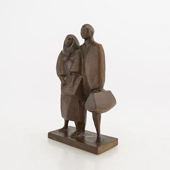 Eric Elfwén, skulptur signerad Mönsterås gjuteri.